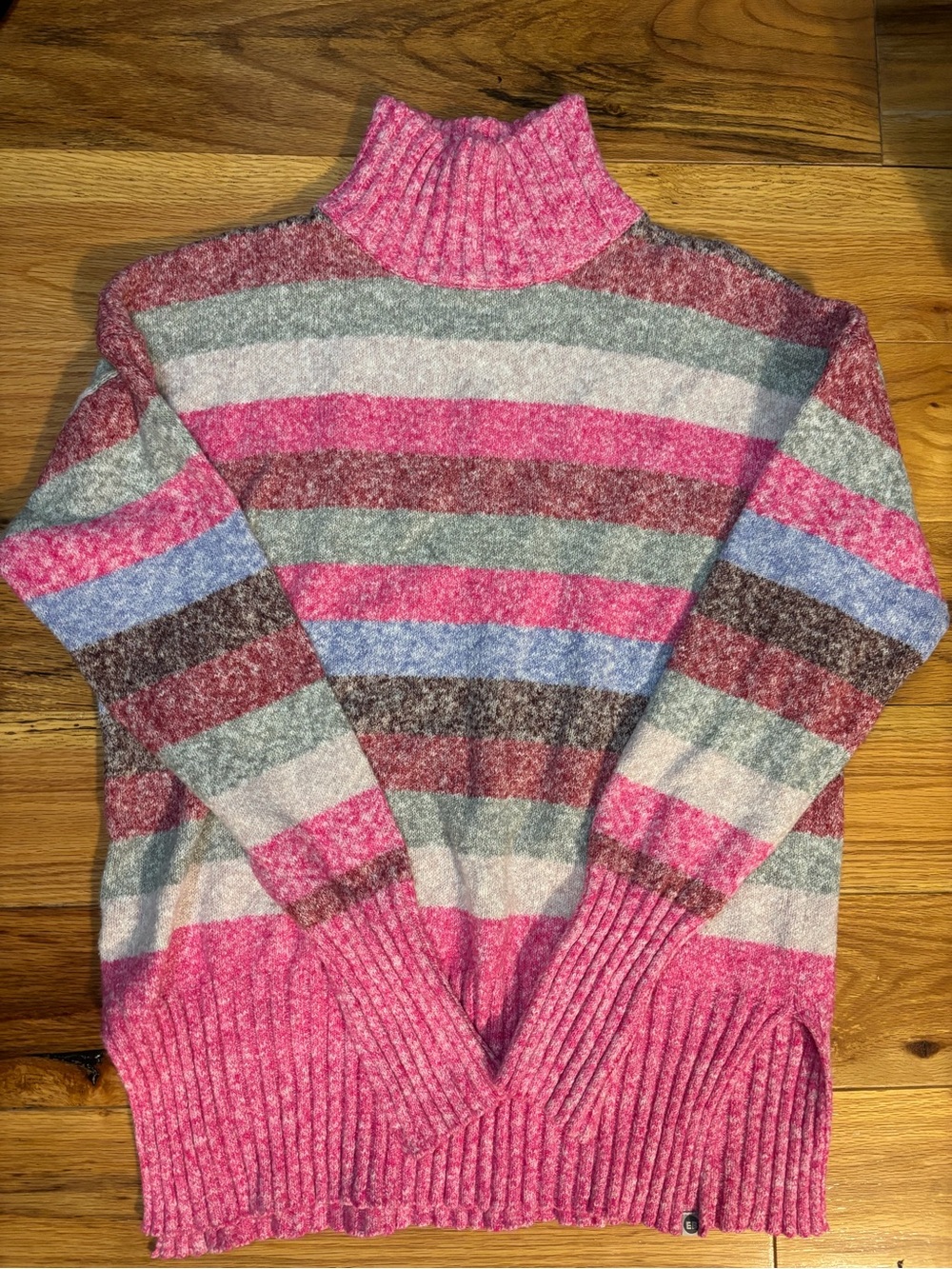 Eddie Bauer Dream-knit Funnel Neck Striped Sweater